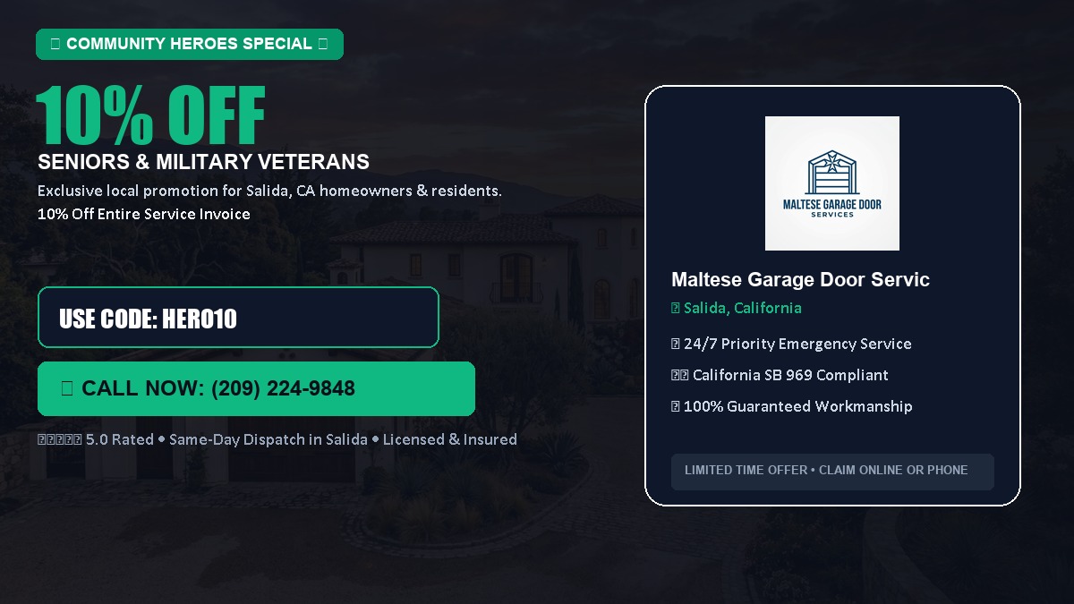 10% OFF Senior Citizens (65+) & Military / Veteran Community Discount in Salida, CA